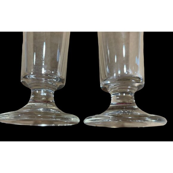 2 Lindemans Clear Tall Fluted Beer Glasses Gold Rim Kriek Peche Pomme Framboise- - Picture 5 of 7